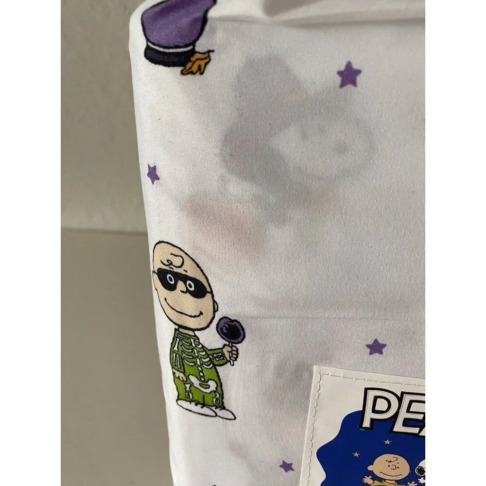 Peanuts Snoopy Charlie Brown Halloween Costumes QUEEN‎ Size Sheet Set NEW